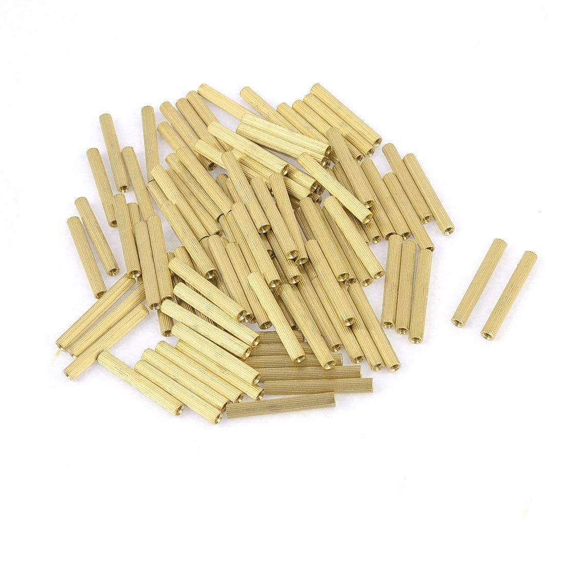 100 Pcs Brass M2x23mm Round Head Female Screw PCB Standoffs Spacers