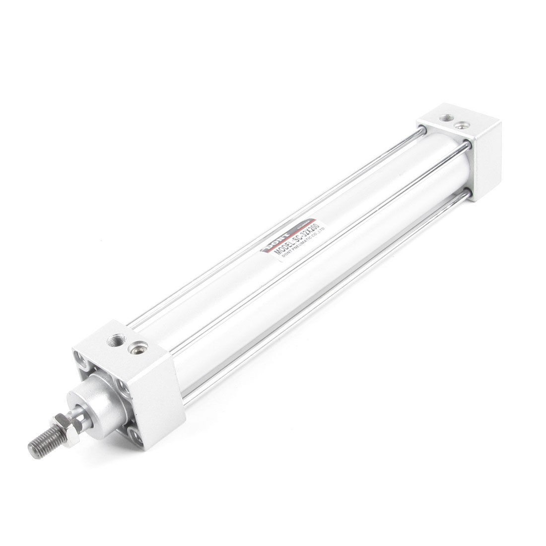 Single Screwed Piston Rod 32 x 200 Dual Action Pneumatic Cylinder