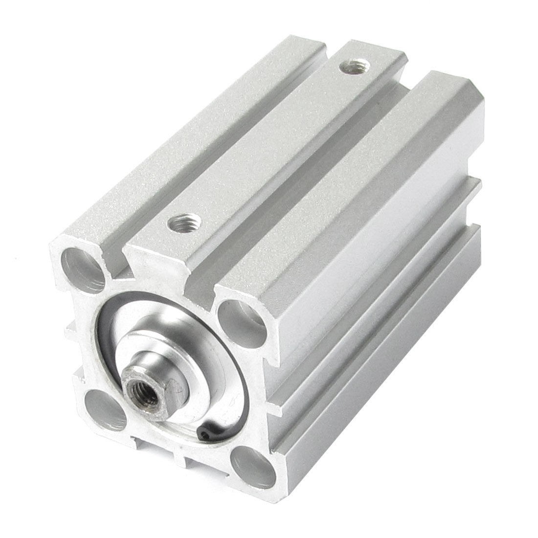 Dual Acting 25mm Bore 50mm Stroke Single Rod Air Cylinder Silver Tone