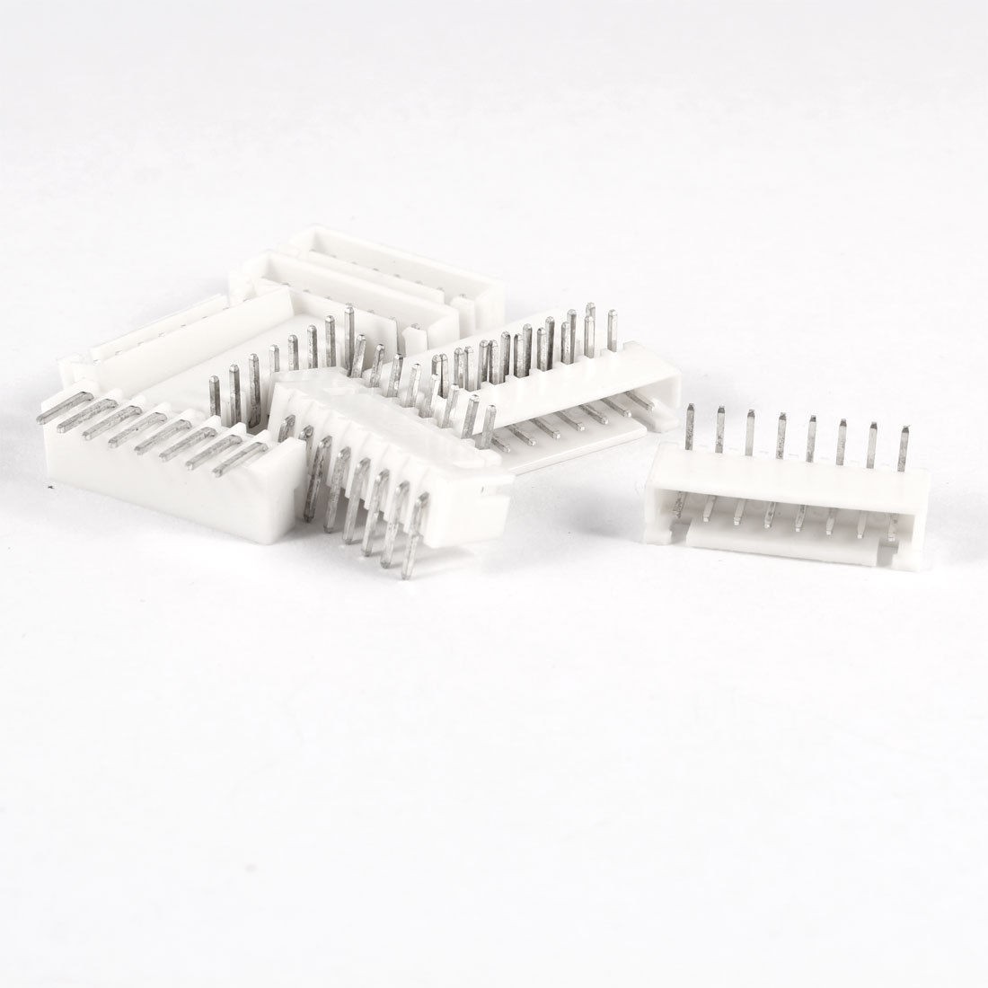 10 Pcs 8 Pin 2mm Pitch Right Angled PCB Header Connector Socket White
