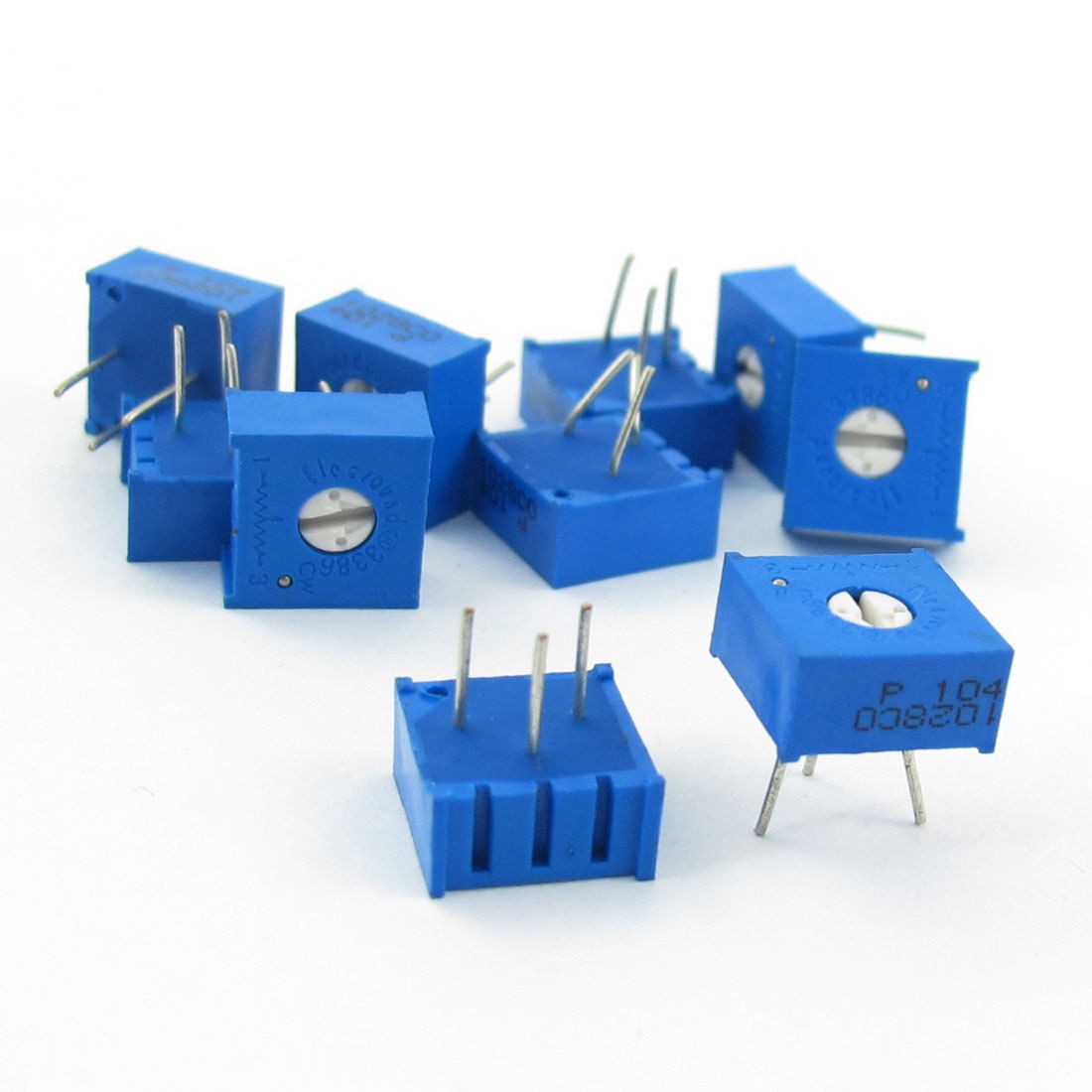 3386P-1-104 100K Ohm Single Turn Top Adjustable Trimmer Potentiometers 10 Pcs