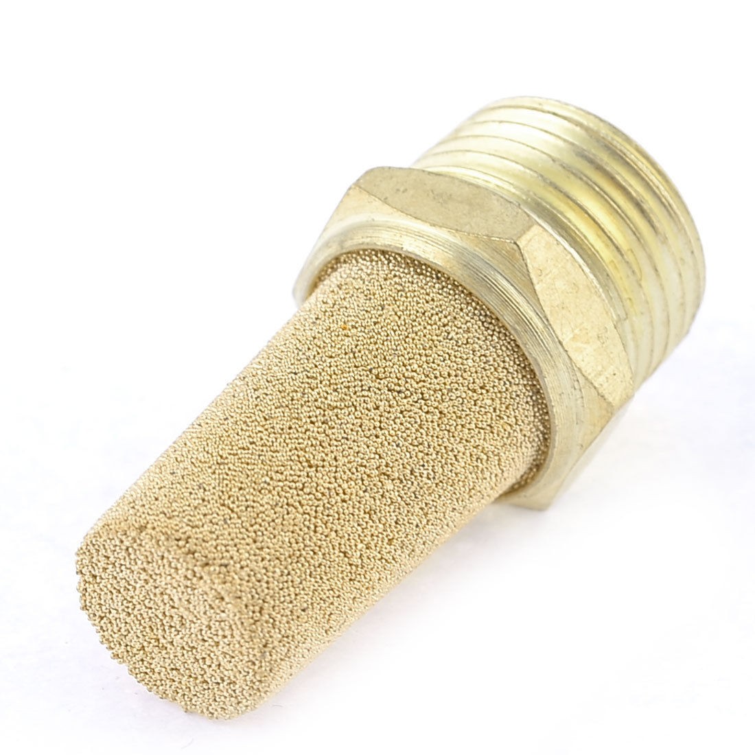 20mm Male Thread Brass Pneumatic Valve Muffler Silencers Gold Tone