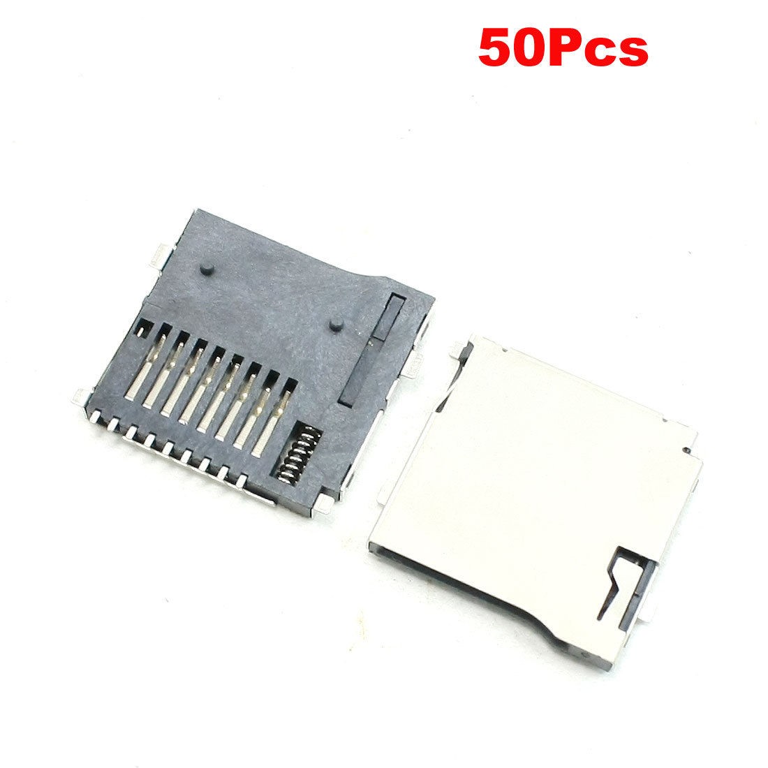 50 Pieces Micro SD TF Memory Card Sockets Female Connectors Repairing Parts