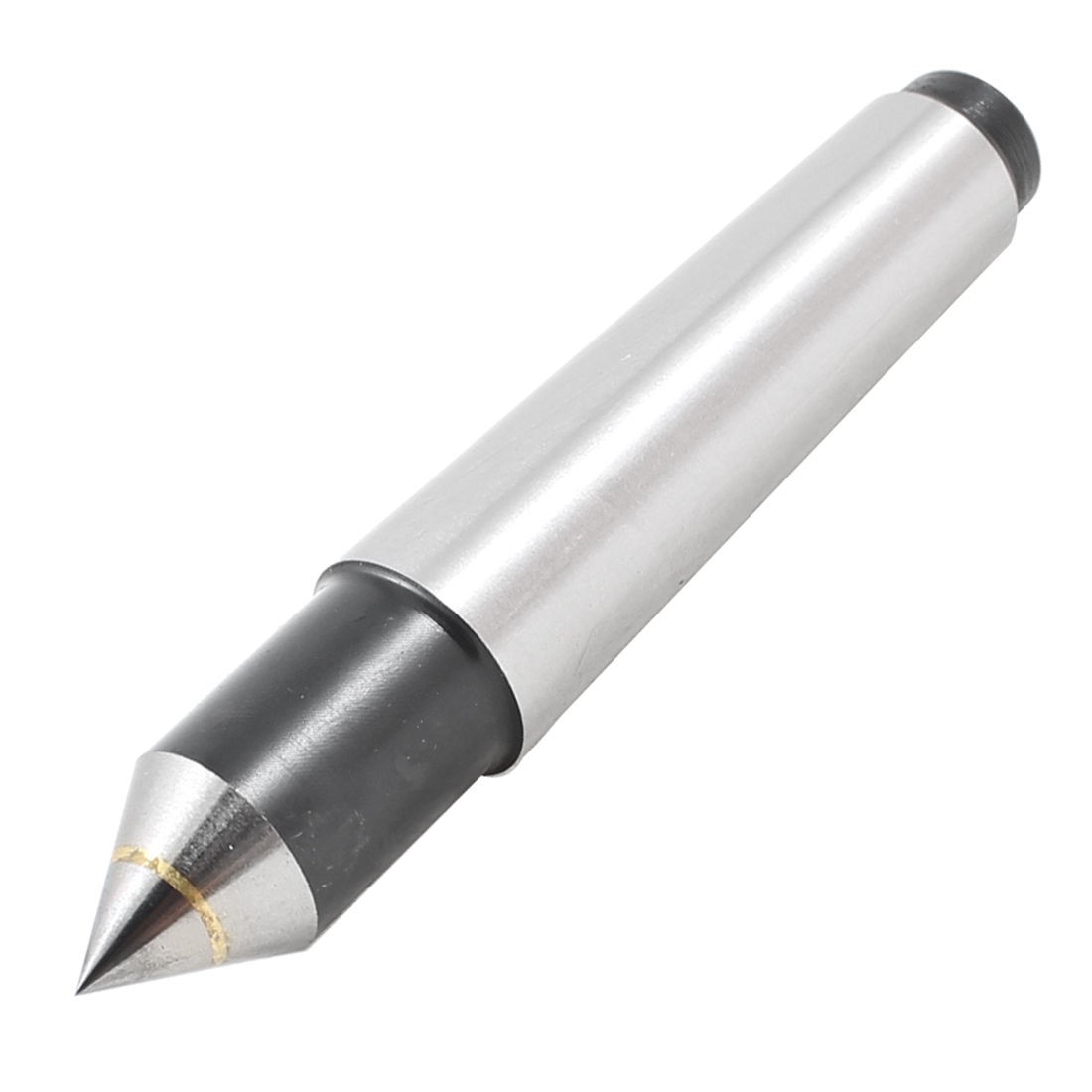 Silver Tone Black Alloy Morse Taper Tailstock Dead Center 0.6" Dia