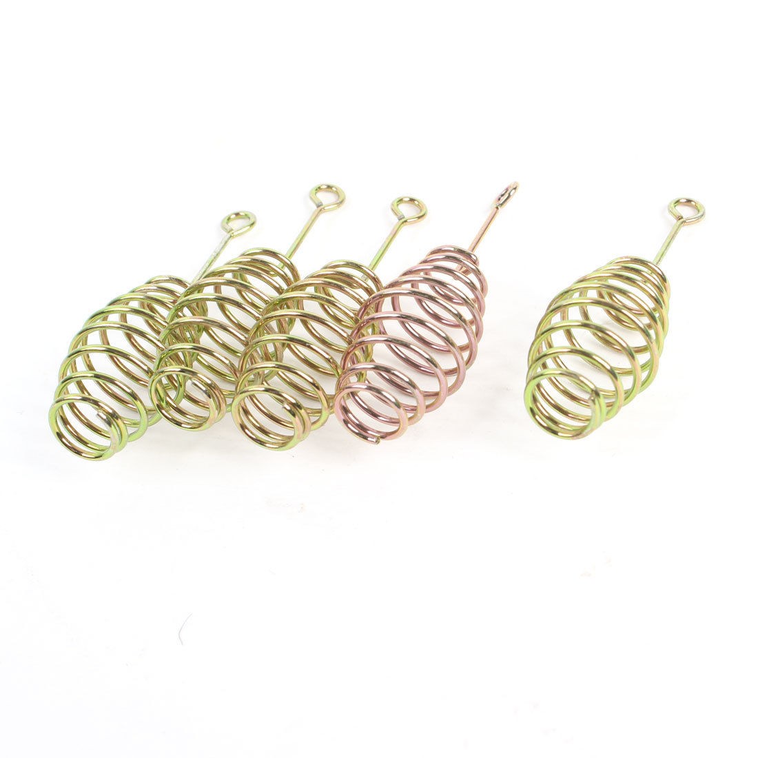 5 Pcs Bronze Tone Replacement Metal Fishing Feeder Coil