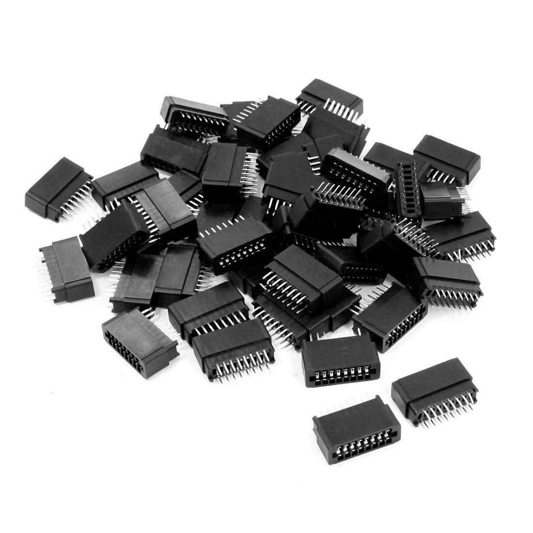 50 Pcs 2x8 Pins 2 54mm Pitch Double Rows PCB IDC Pin Headers 16 Pins