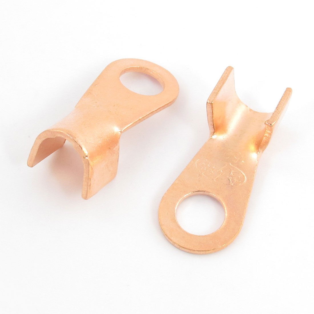 2 Pcs 150A Connector Non-insulated Ring Tongue Copper Passing Through Terminals