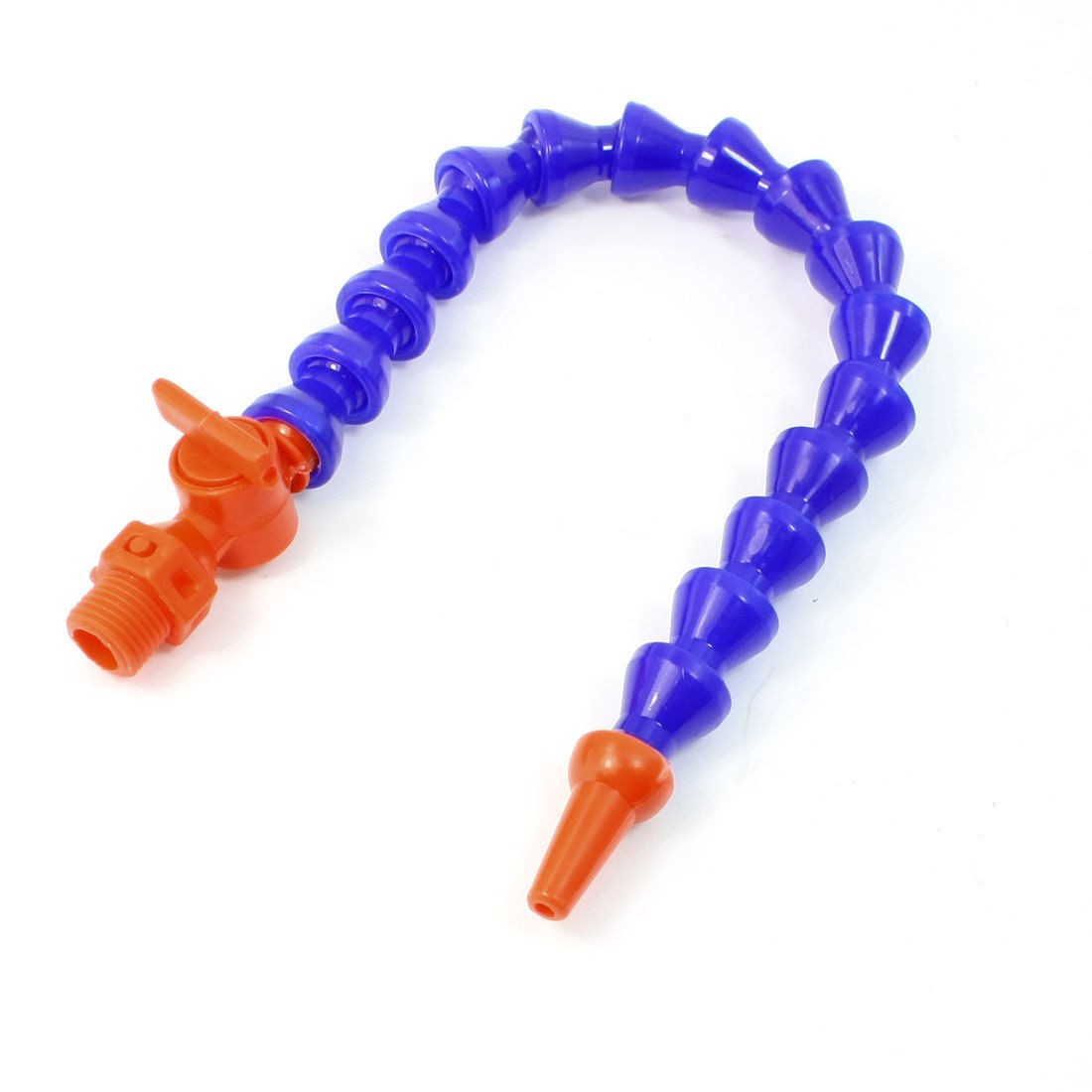 1/4PT Thread 3mm Thread Nozzle Flexible Water Oil Coolant Tube 12" Long w Valve