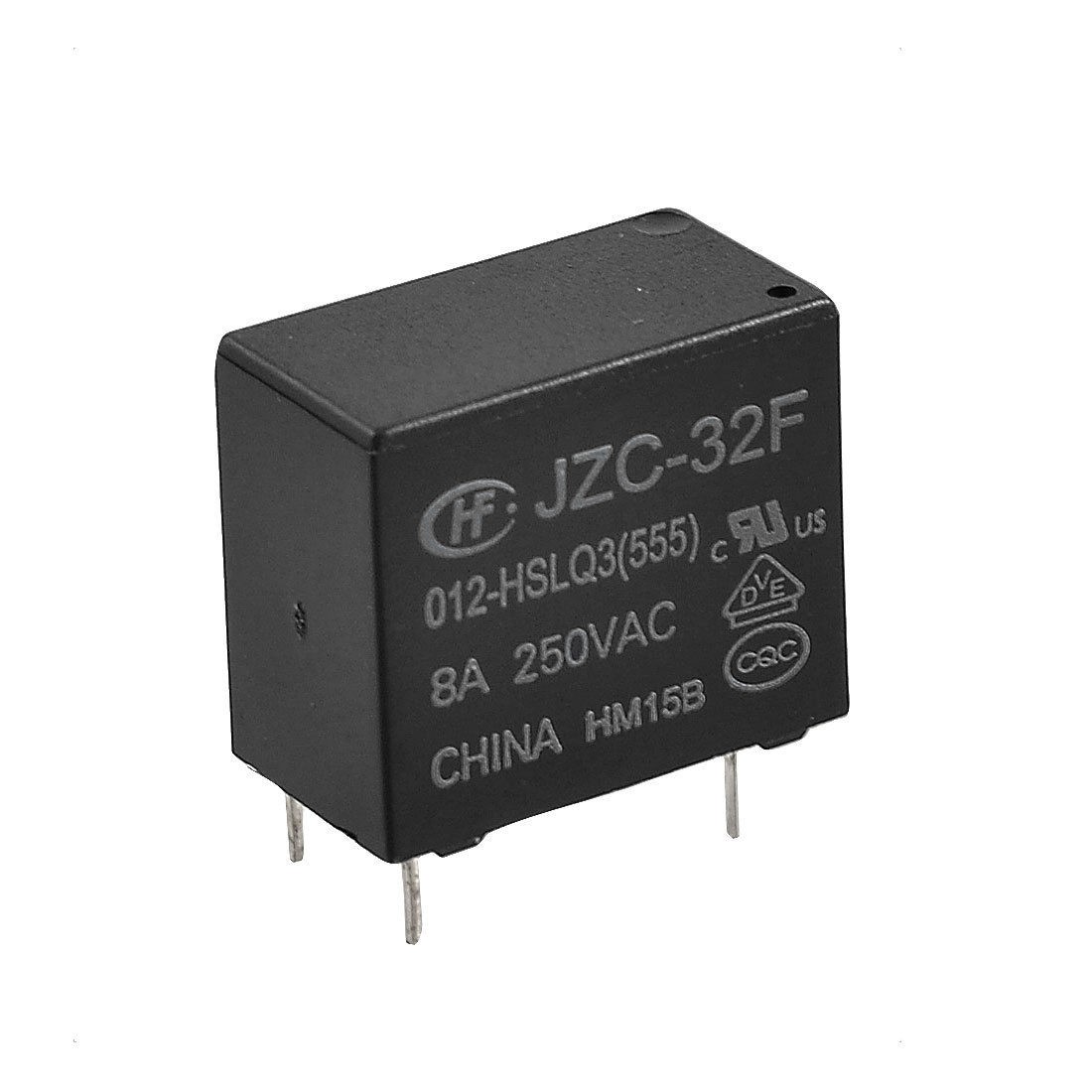 Black 4 Pin Solder Terminals 12V DC SPST NO Power Relay