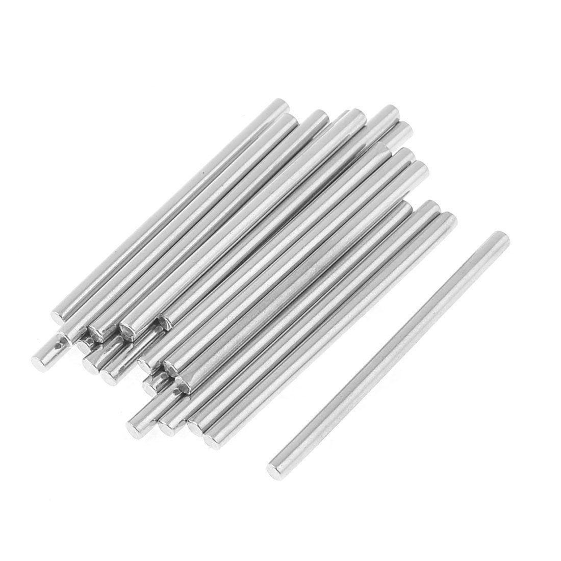 20 Pcs Silver Tone Industrial Models 50 x 3mm Metal Axle
