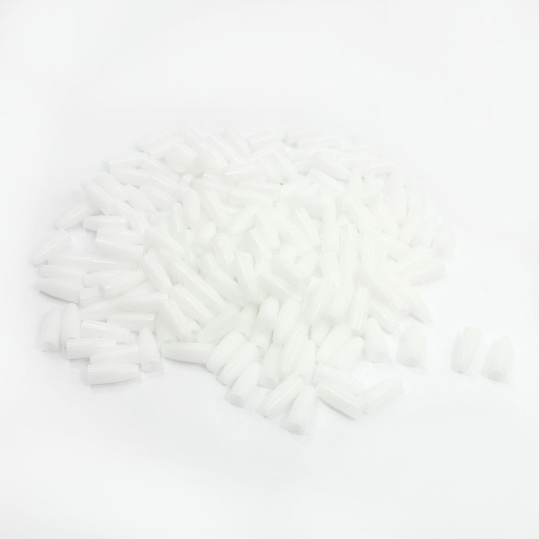 200 Pcs White Nylon 66 6mm Outer Diameter Extruded Hollow Bar