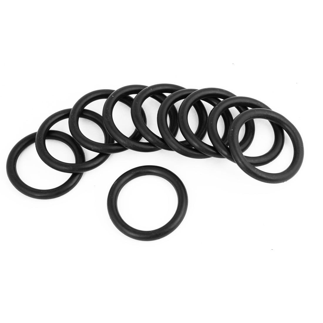 10 Pcs Replacement 40mm External Dia Industrial Rubber O Rings Seals Black