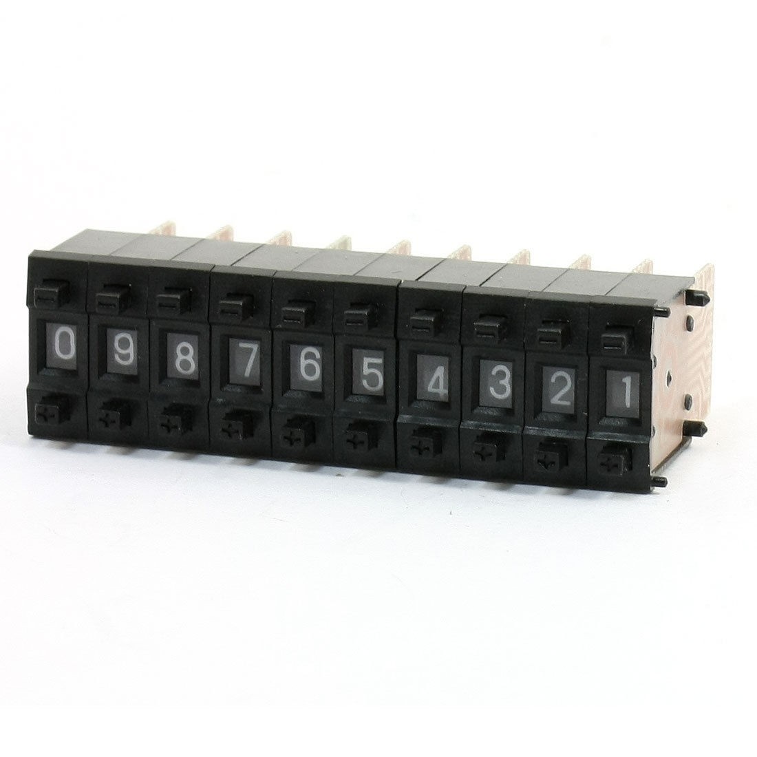 10 Pcs 0-9 Digits Single Unit Pushwheel Thumbwheel Switch 29x18x8mm