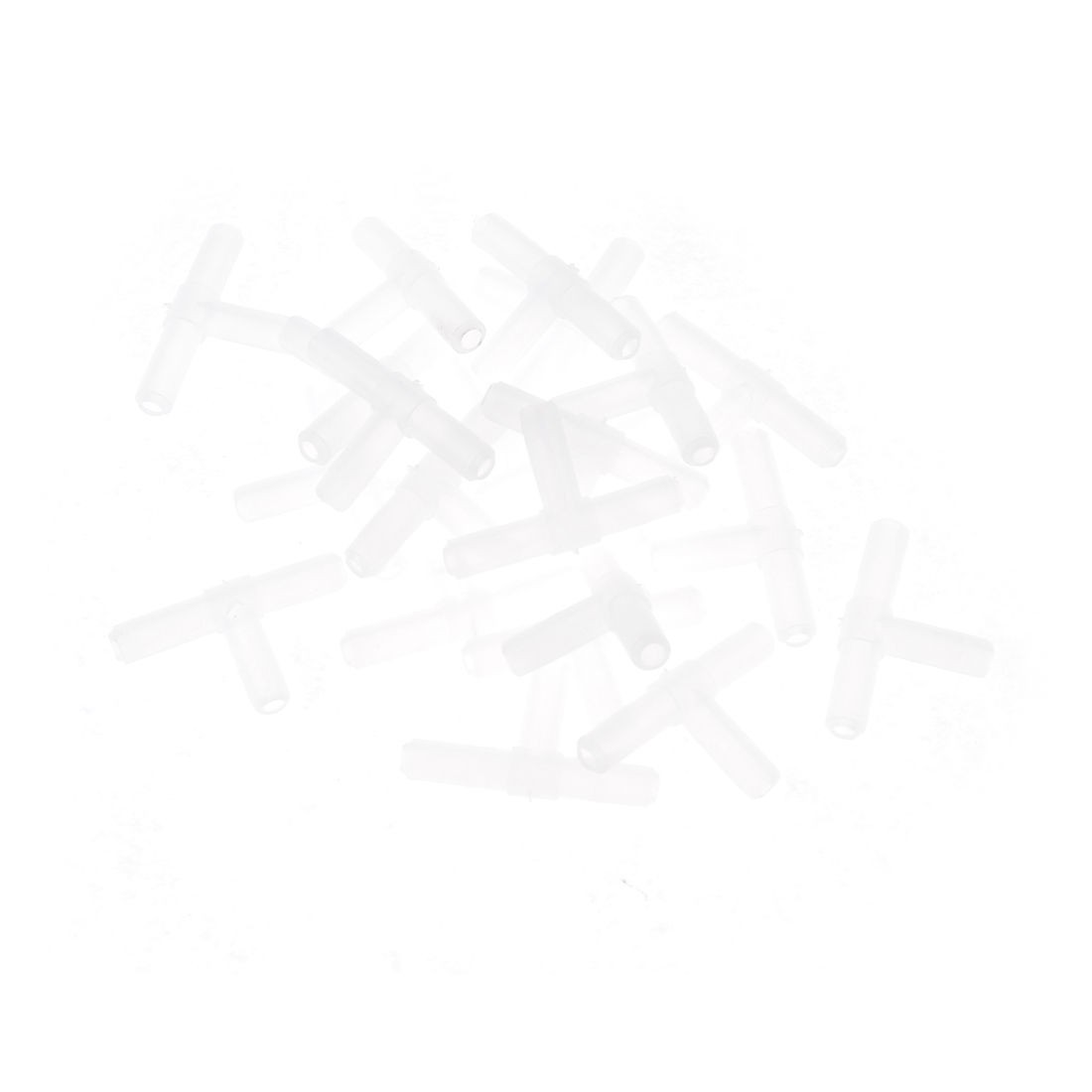 20 Pcs White Plastic Fish Tank Aquarium 3 Way Air Tube Connector