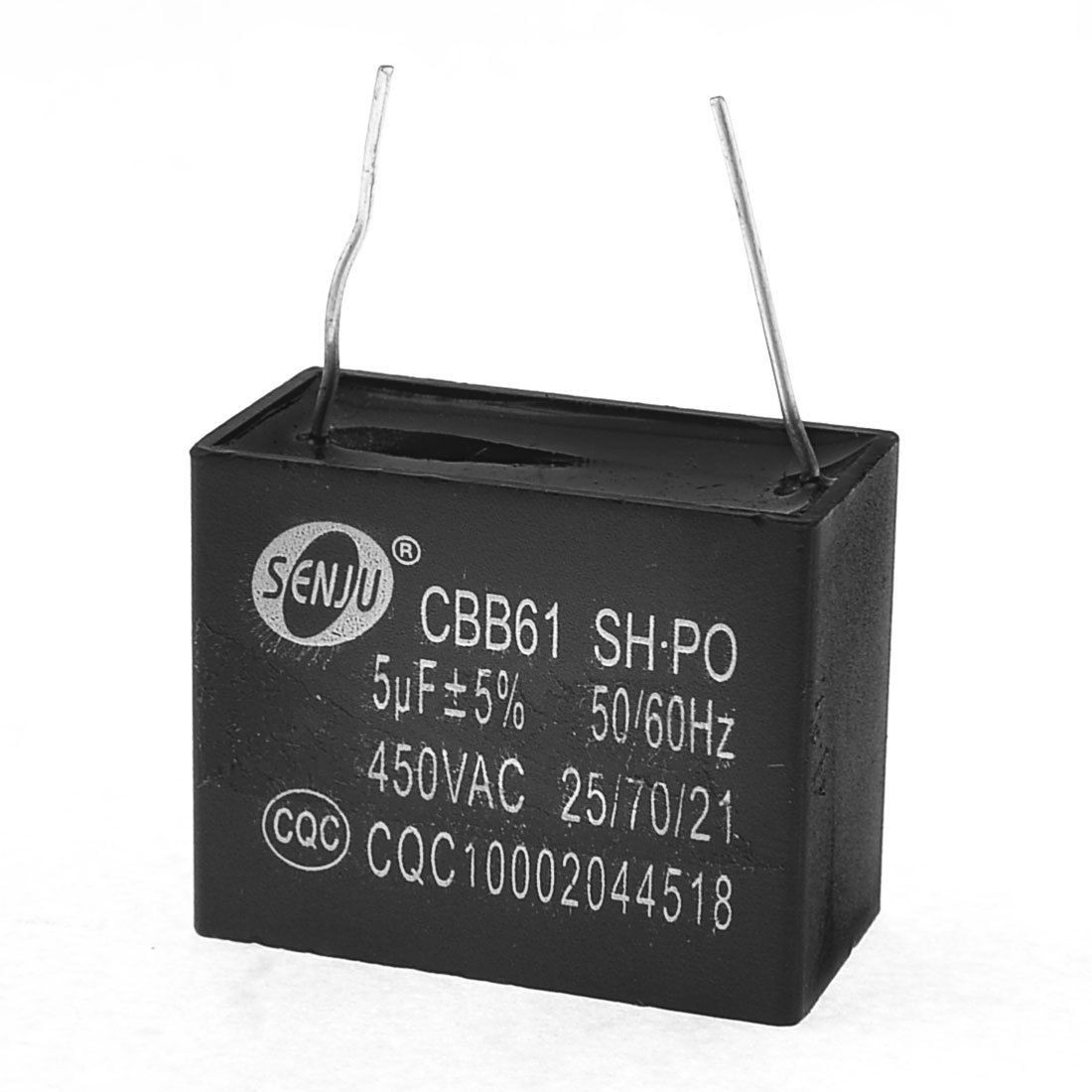 CBB61 450V 2.5uF 2-pin RectangleD Air Conditioner Washing Machine Capacitor