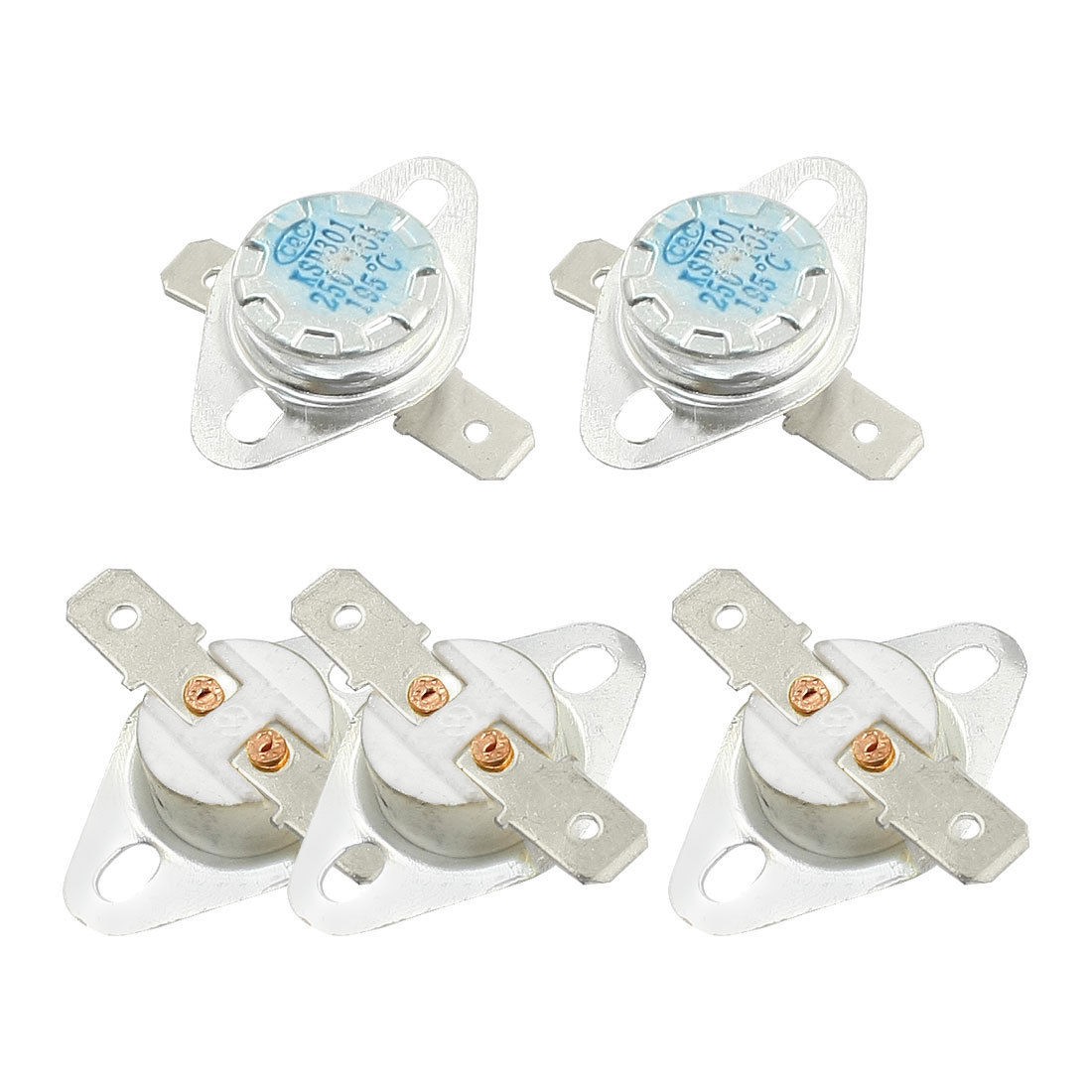 5 x KSD301 Ceramic Temperature Temp Switch Thermostat 195C NC 10A 250V