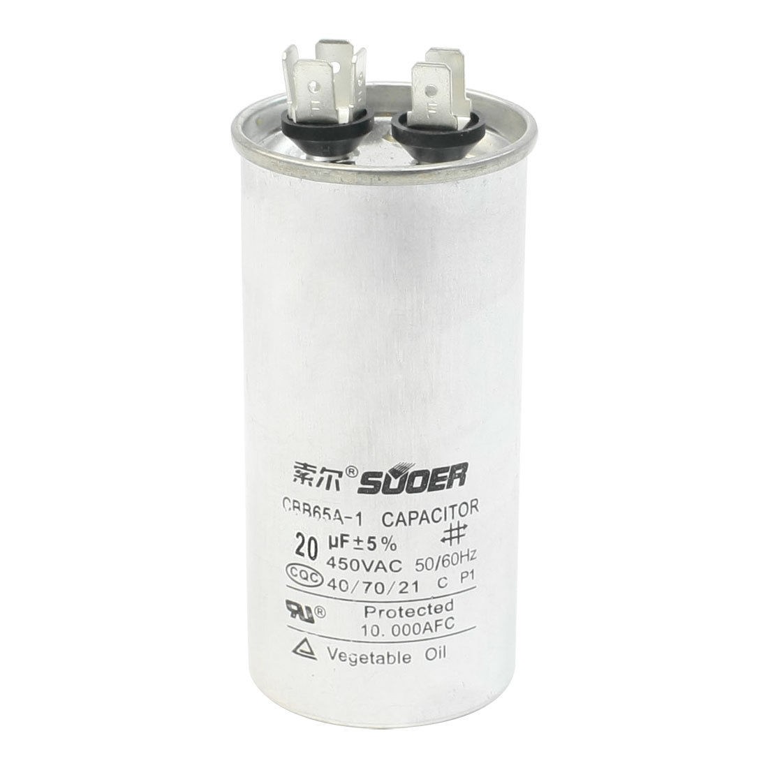Cylindrical Non Polar Anti Explosion Type Air Conditioner Capacitor 20uF 450V