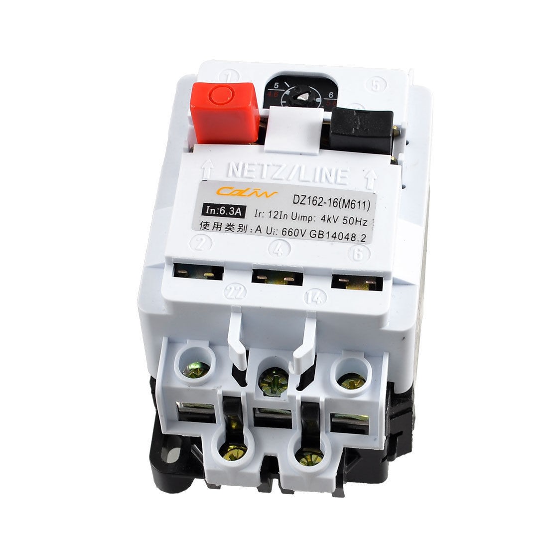 DZ162-16 AC 660V 6.3A 3 Pole Protection Equipment Breaker