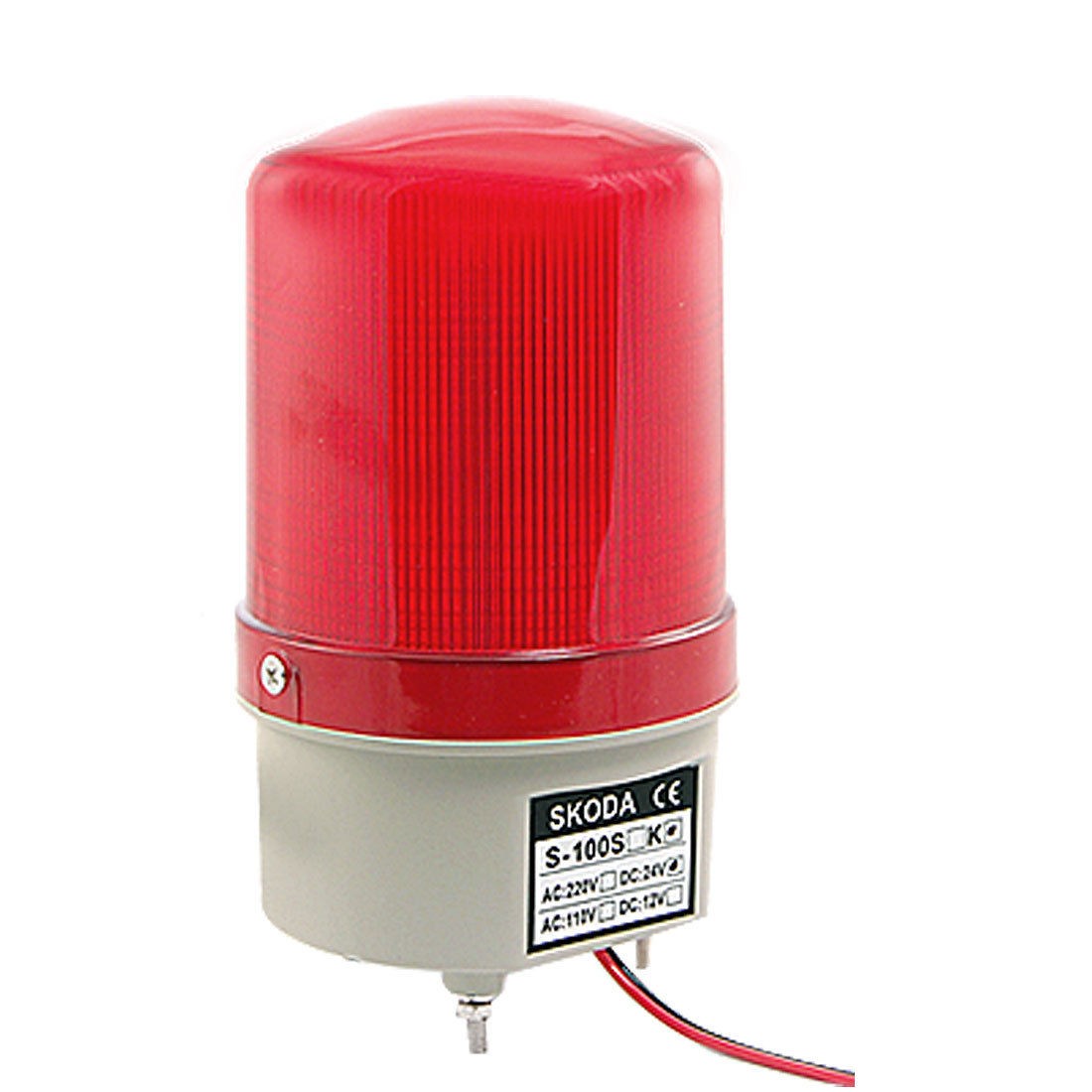 DC 24V Flashing Red LED Industrial Buzzer Warning Signal Tower Light 90dB