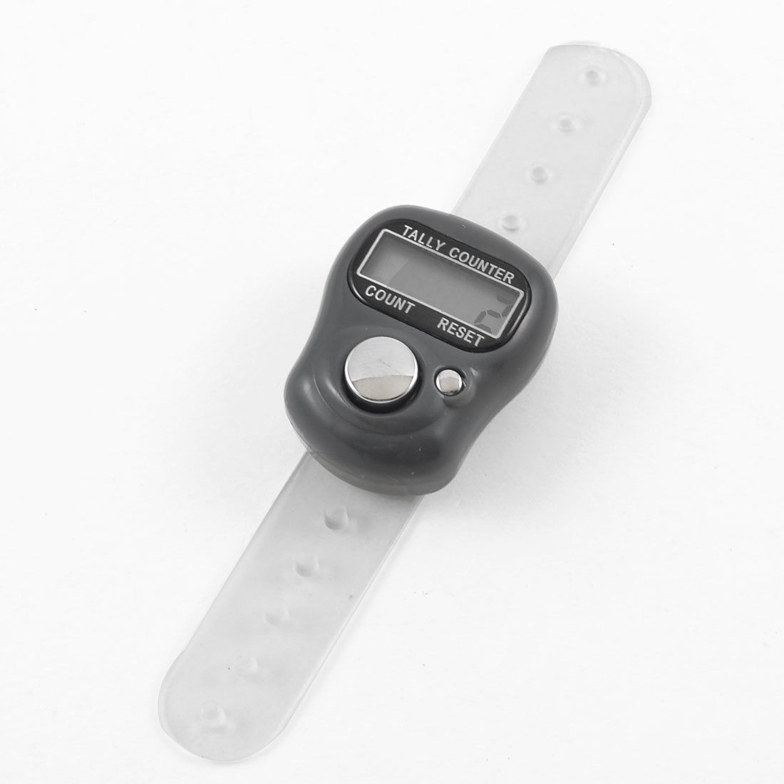Gray Plastic Case LCD Display Resettable Electronic Finger Counter