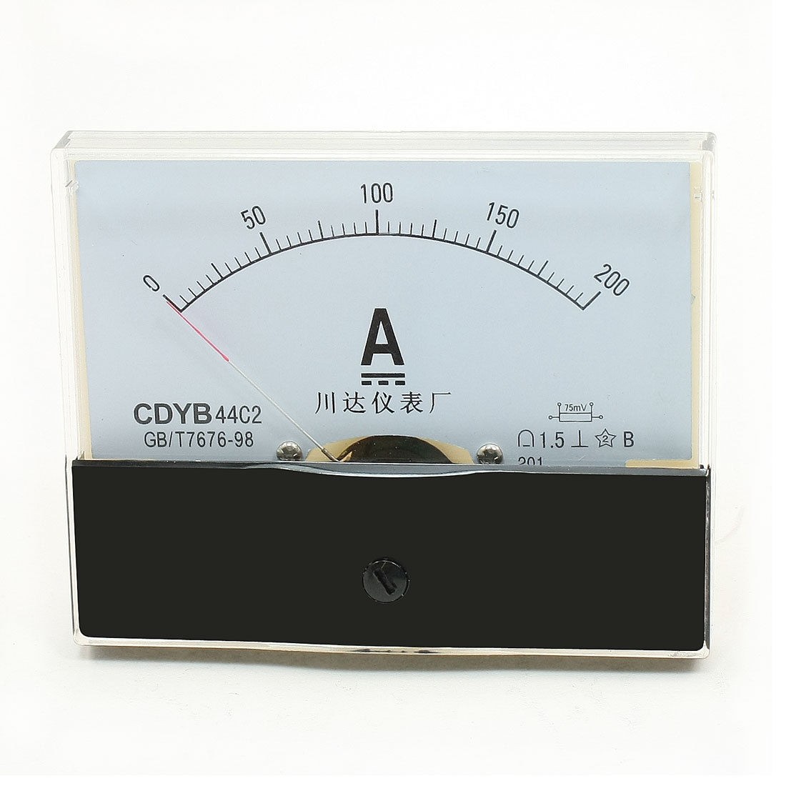 Rectangle DC Current Panel Meter Amperemeter 0-200A