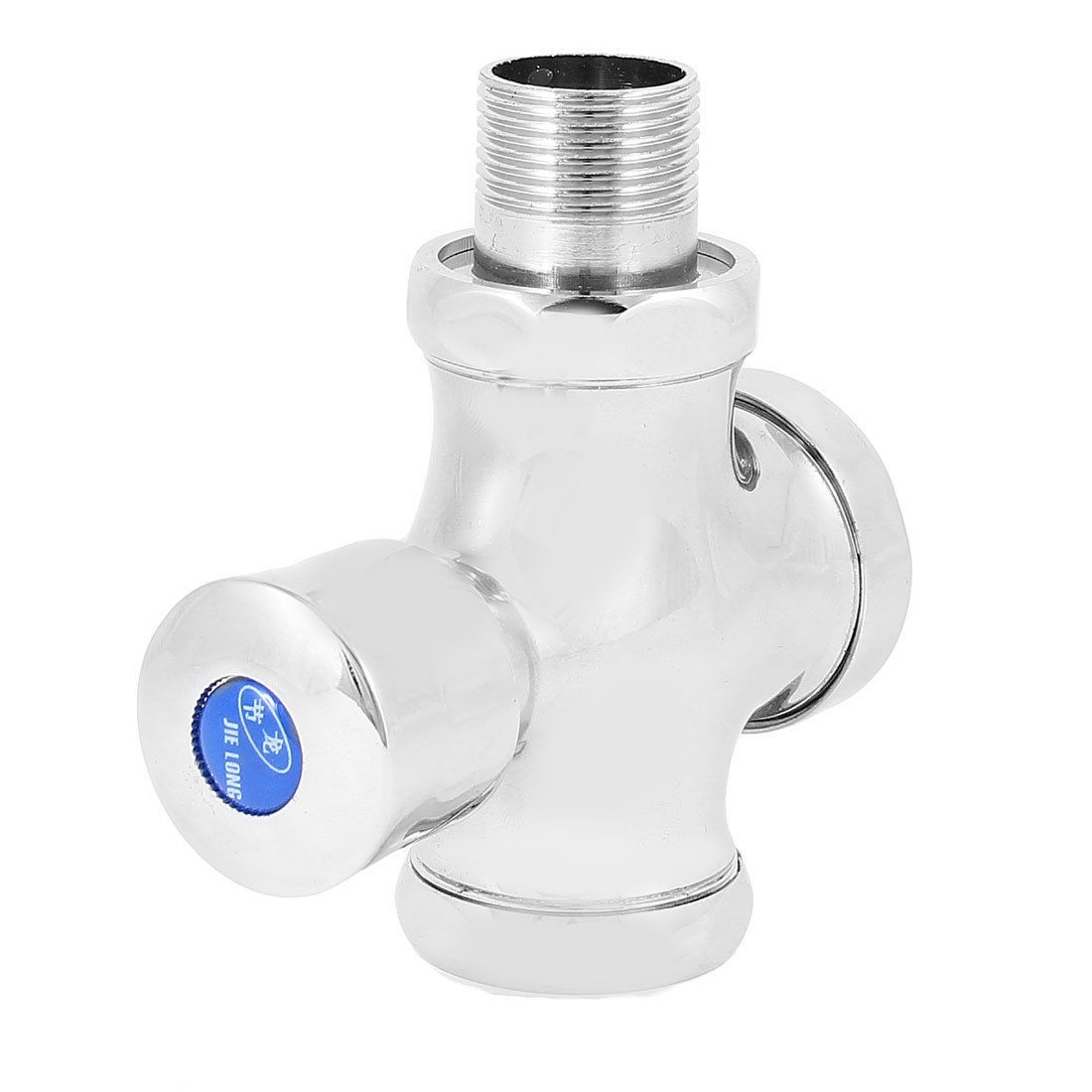 Toilet Lavatory 3/4" PT Male Thread Chrome Finish Push Button Flush Valve