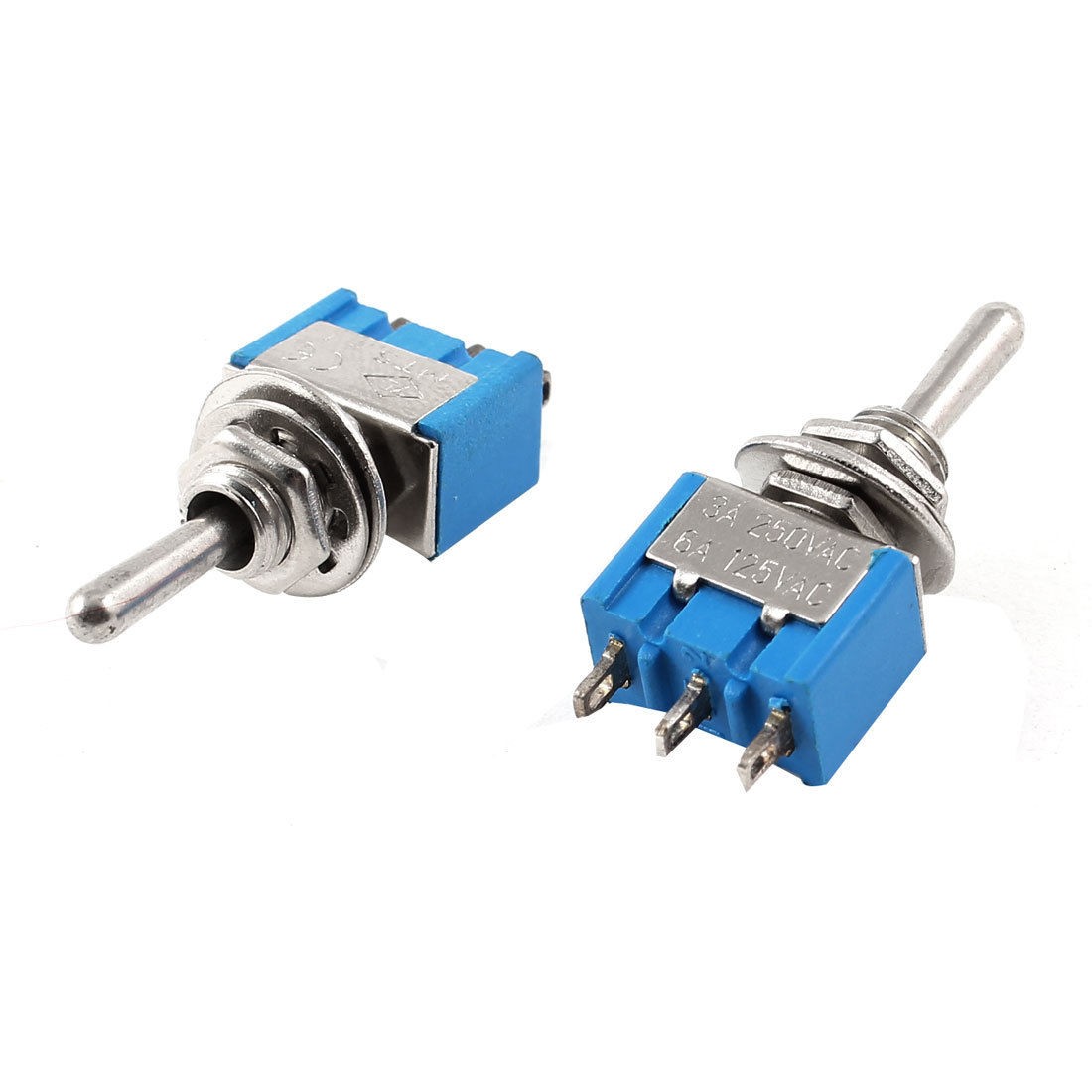 SPDT MTS-103 Latching Toggle Switch 125V/AC 6A  250V/AC 3A 2 Pcs