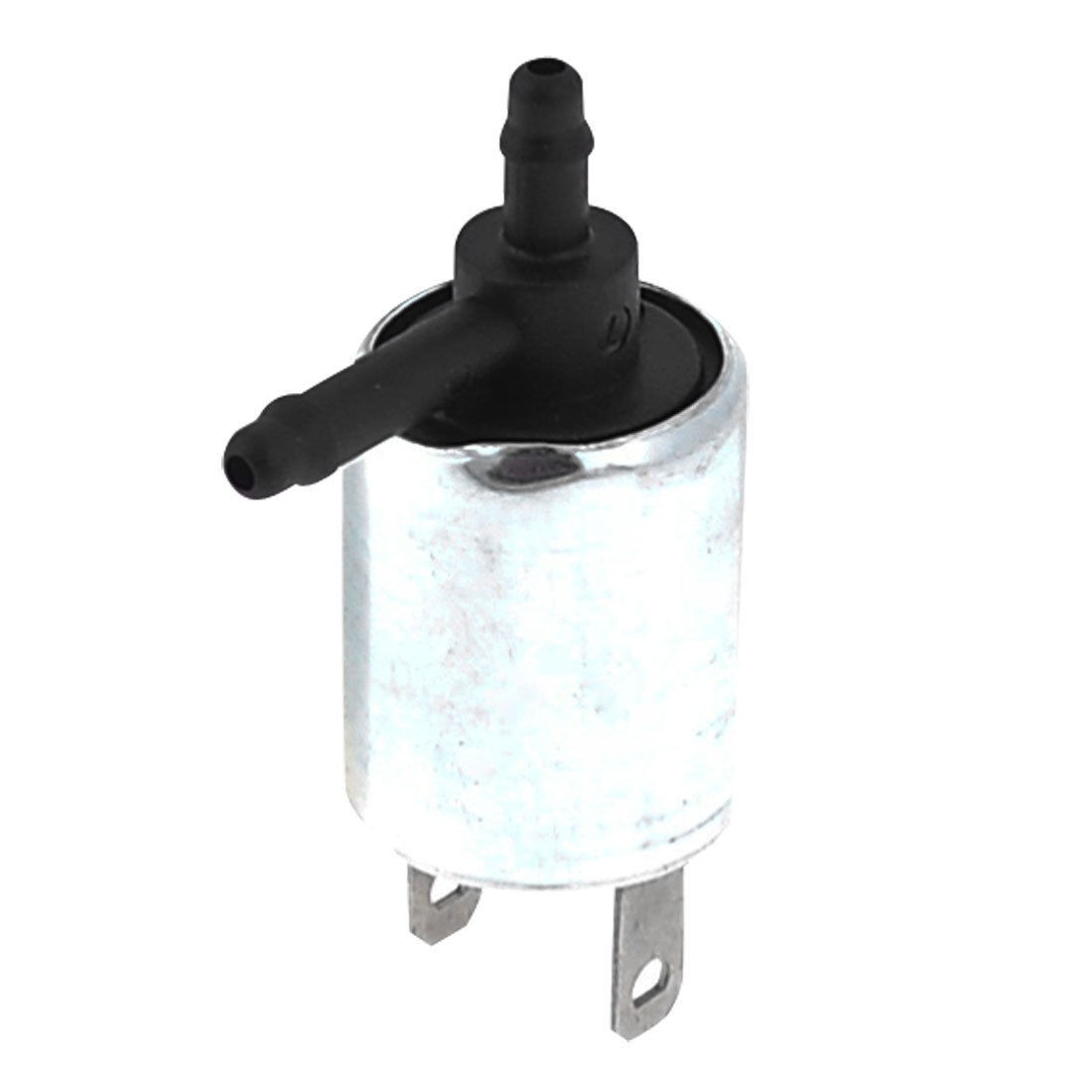 DC 24V 12mA 2 US Pin Plug 2 Barb Connector Electric Solenoid Valve
