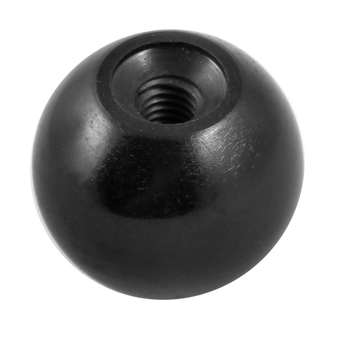 8.5mm Dia Threaded Red Plastic Round Ball Knob Handle for Machine Tool