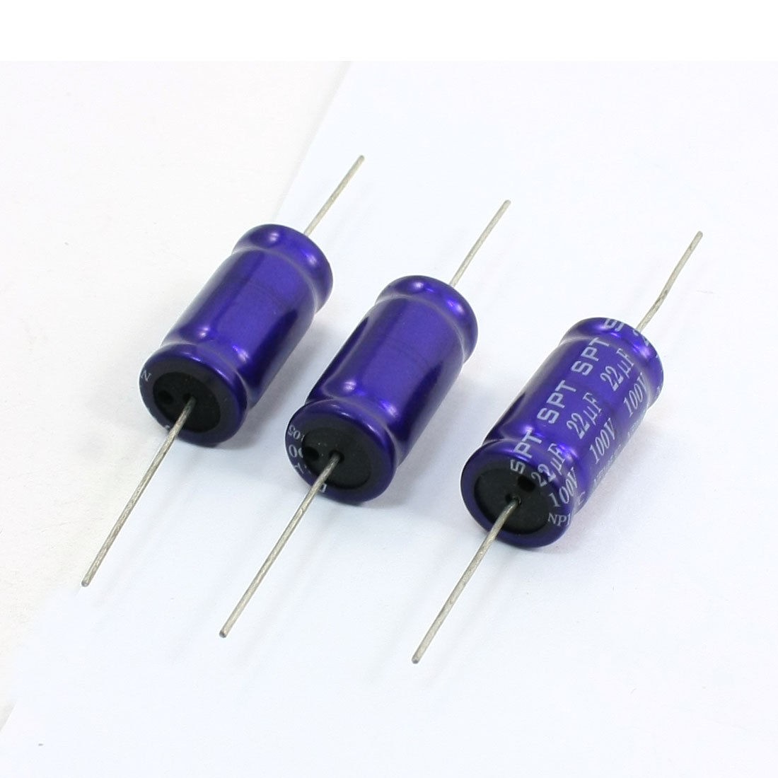 3 Pcs 100V 22UF 105C Aluminium Electrolytic Capacitor 13mm x 25mm