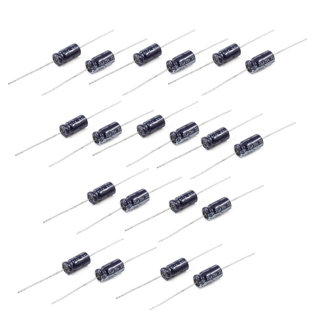 20 Pcs 6mmx12mm 33uF 25V 85C Polarized Axial Electrolytic Capacitor