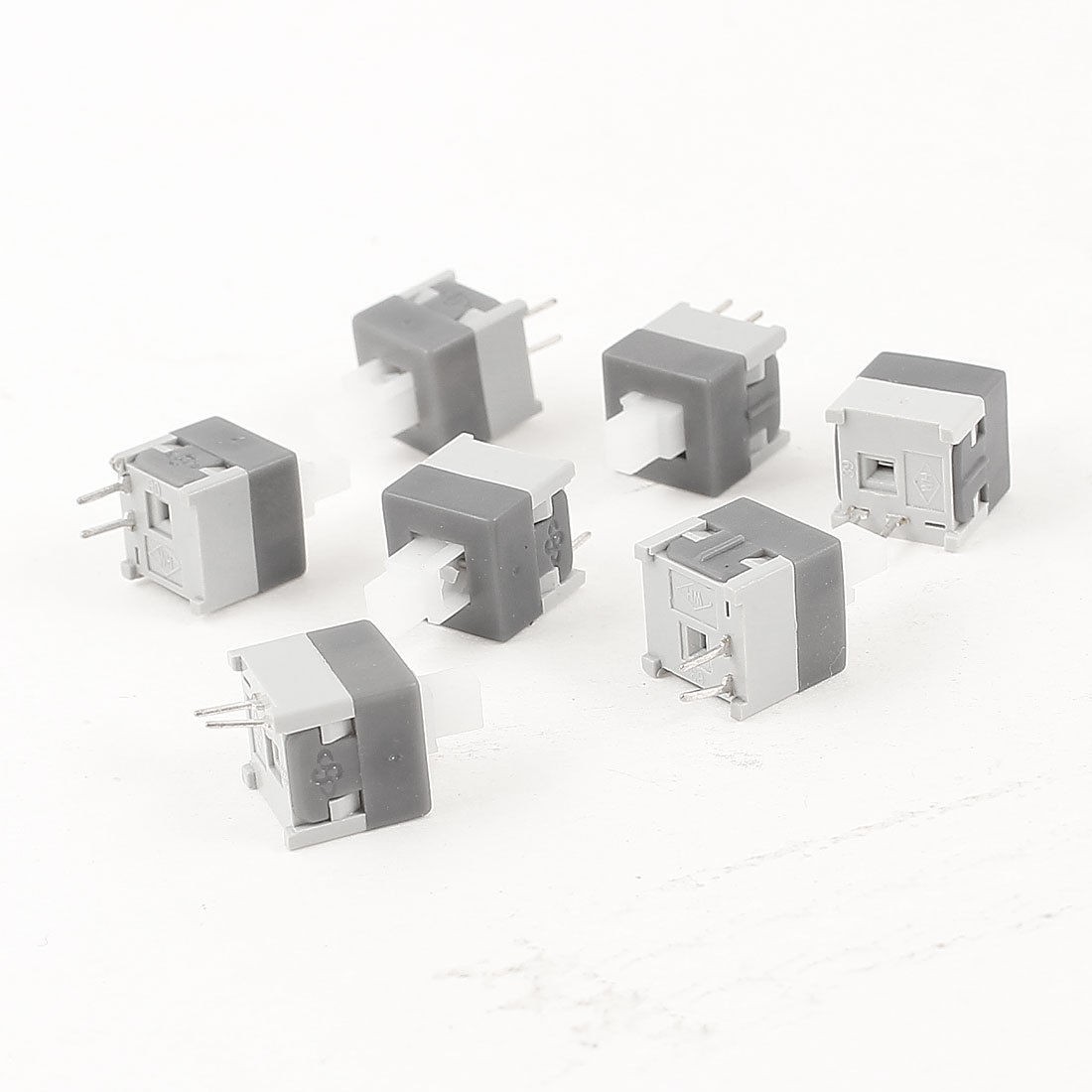 7 Pcs 2 Pin Terminals Latching Action Tact Tactile Switch 8.5mm x 8.5mm x 13mm