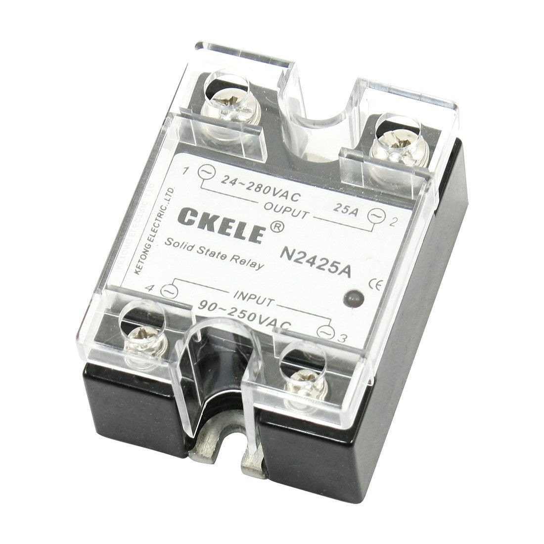 Temperature Contoller 4 Pin AC 24-280V to 90-250V 25A Solid State Relay