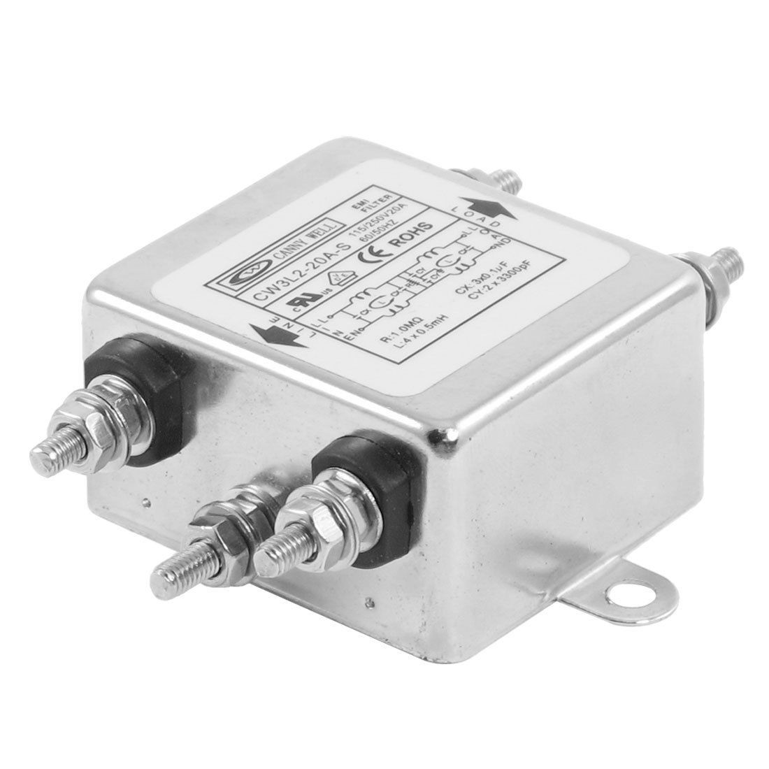CW3L2-20A-S AC Power Single Phase EMI Line Filter 115V/250V 20A