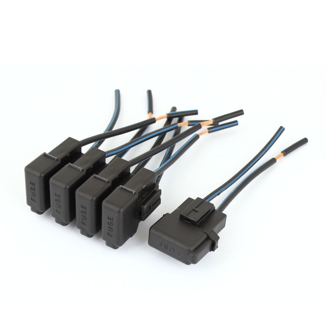 5PCS Car Automotive Audio Inline ATC Blade Inline Fuse Holder Black DC 12V