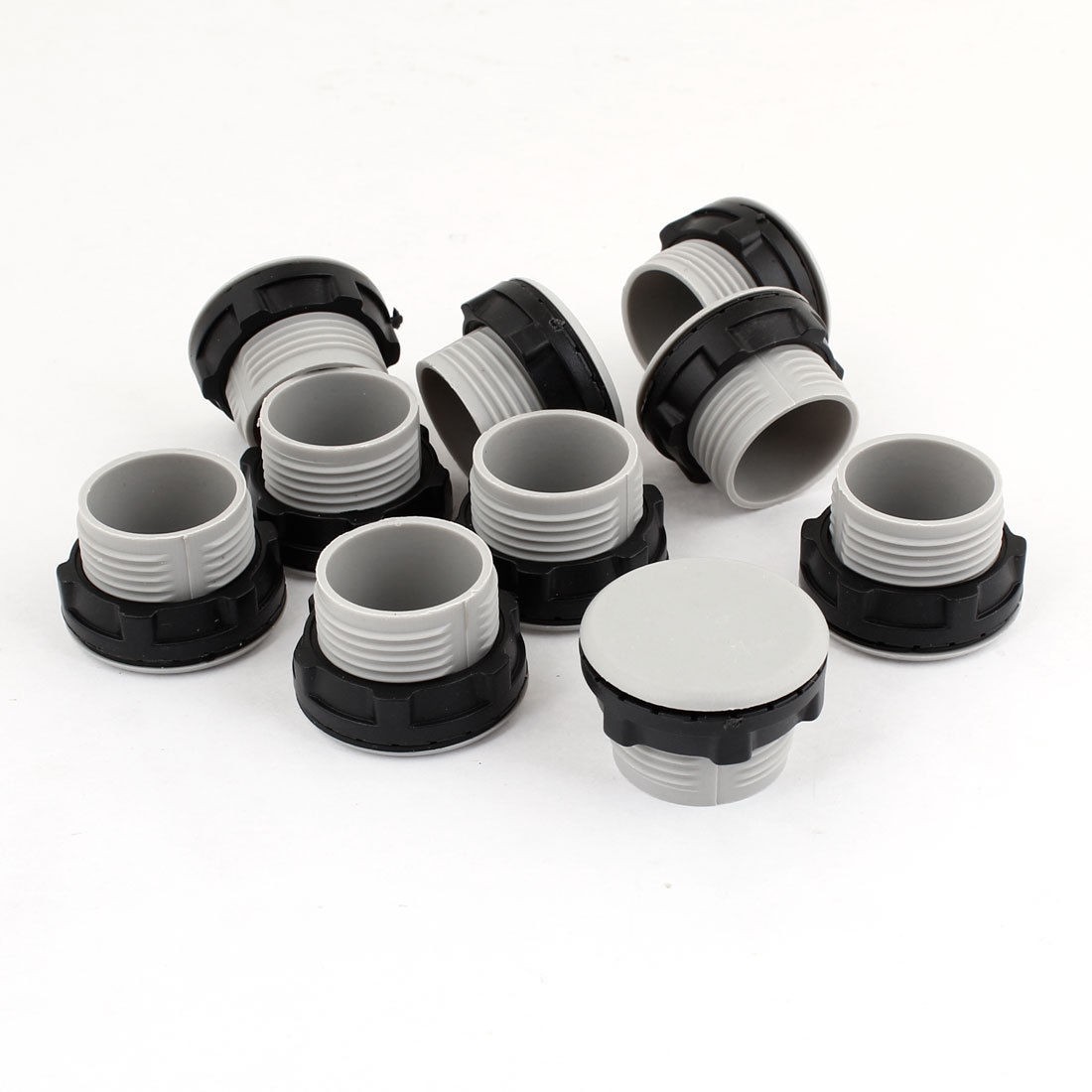 10 Pcs Replaceable Gray Round Button Switch Panel Plugs 1/2" PT