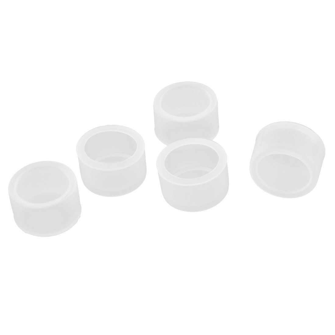 5 Pcs White Clear Soft Plastic Waterproof Button Switch Covers Caps