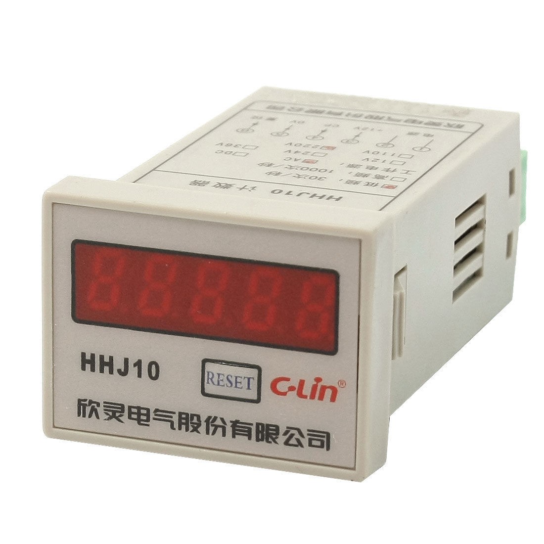 JDM11-5H Model 5-Digit 1-99999 LED Display Counter Relay 4 Terminals 220VAC