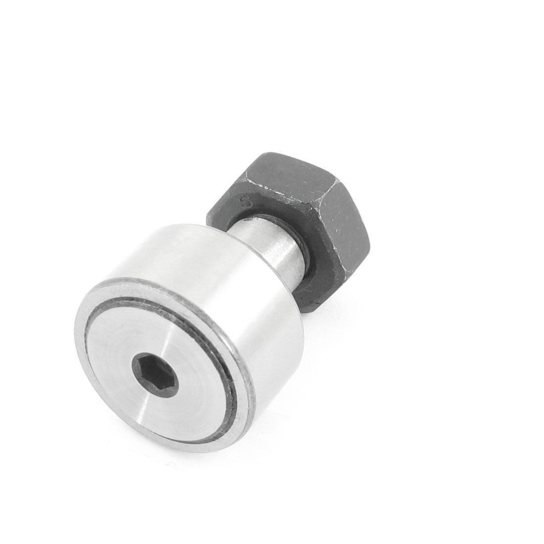 CF10 9.3mm Dia Rod Stud Type Cam Follower Curve Roller Bearing Silver Tone