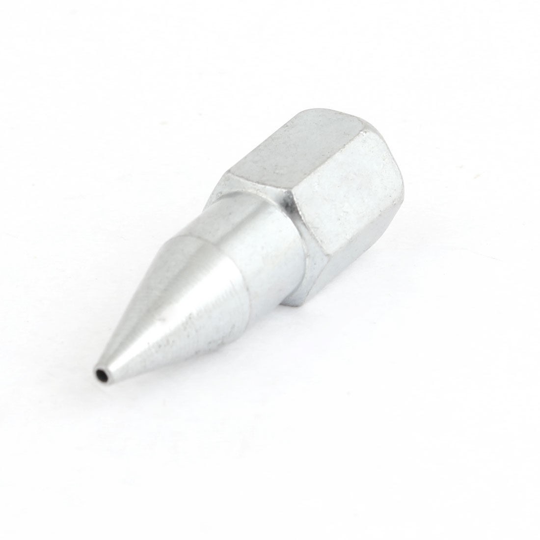Conical Shape Grease Gun Nipple Fitting 9mm Female Thread Silver Tone