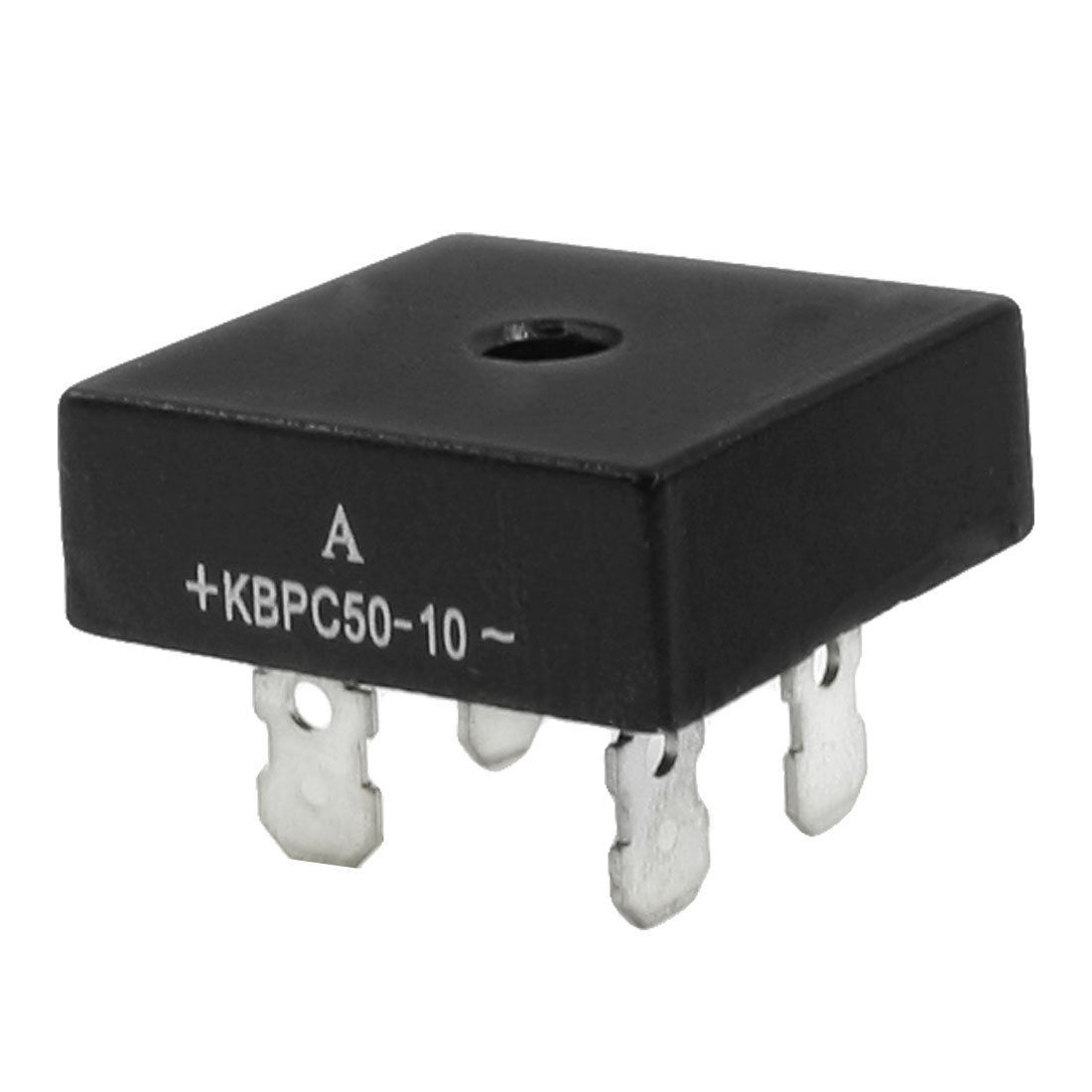 1KV/50A 4P Single Phase Diode Bridge Rectifier Half Wave Black