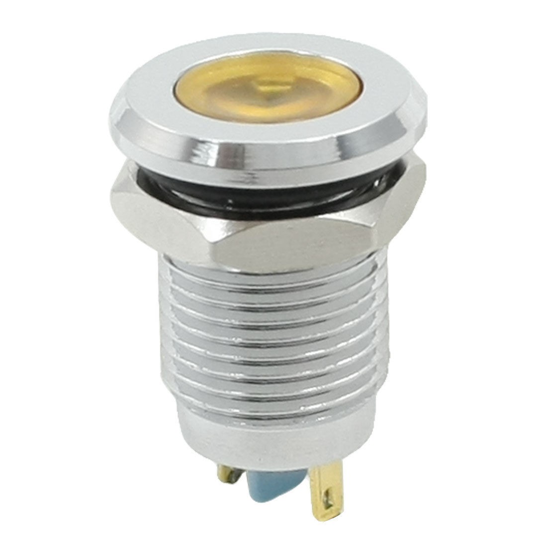 12mm Panel Mounting Yellow Indicator Light Pilot Signal Lamp DC 24V