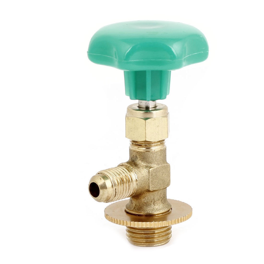 Screw on Design Cap Gold Tone Metal R134 Refrigerant Can Tap Valve Opener