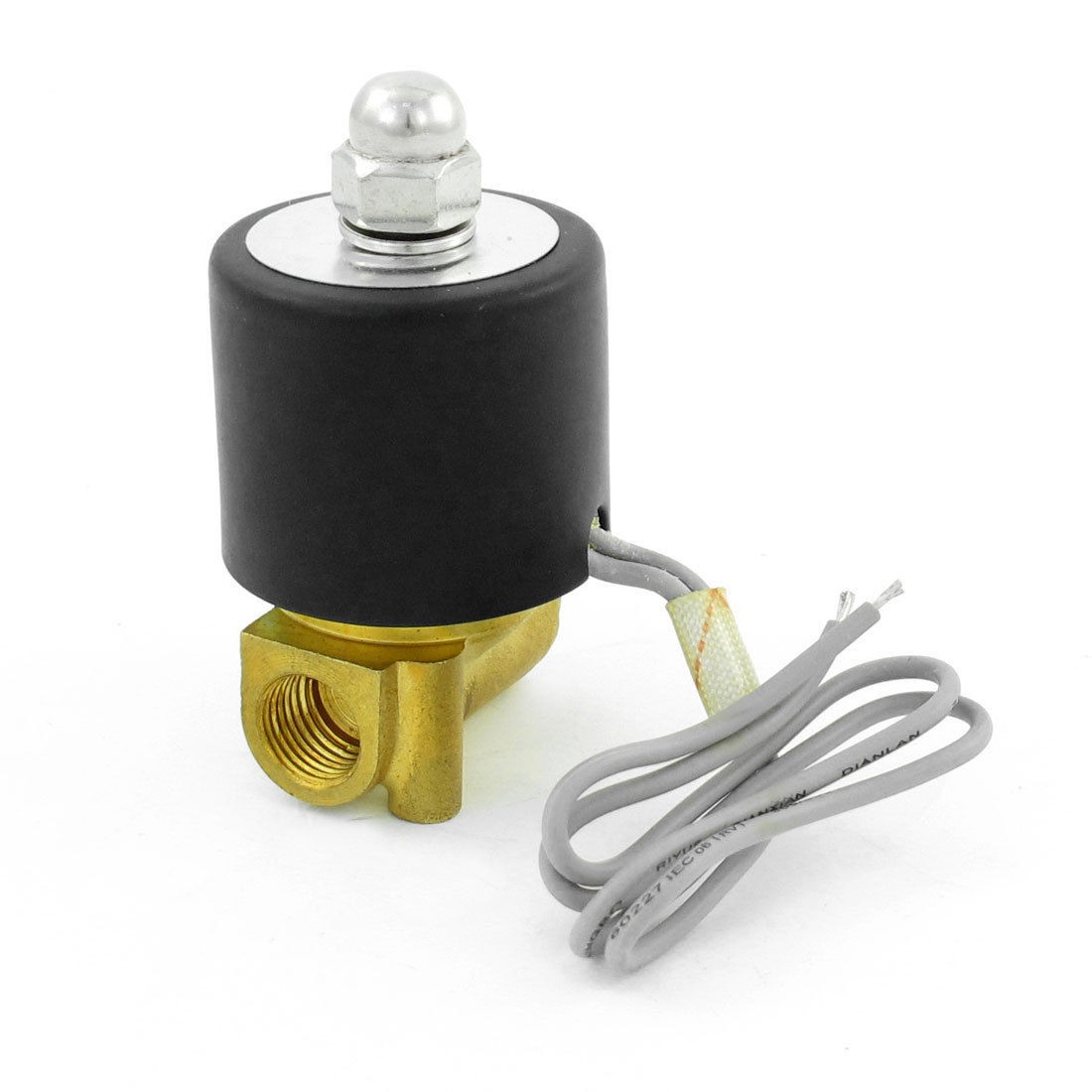 PT 1 4" 2 Port 2 Way Brass Water Steam Solenoid Control Magnetic Valve DC 24V