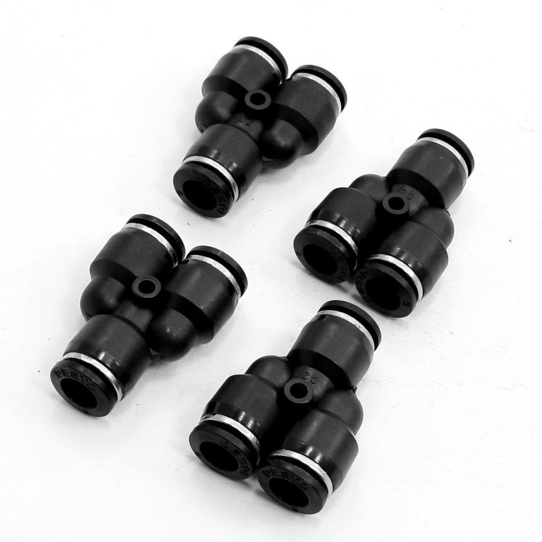1 to 2 Way Pneumatic Air Quick Coupler Connector 4 Pcs