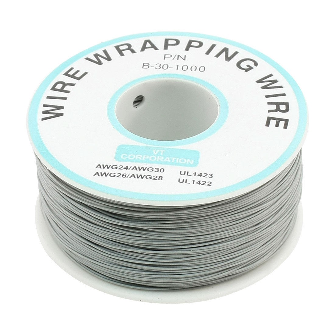PCB Solder Flexible P/N B-30-1000 30AWG Wire Cable Wrapping Wrap 200M Gray