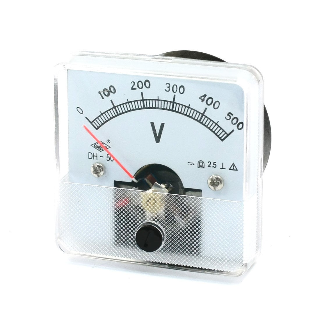 DH-50 Class 2.5 Accuracy DC 0-500V Volt Test Voltmeter Panel Gauge