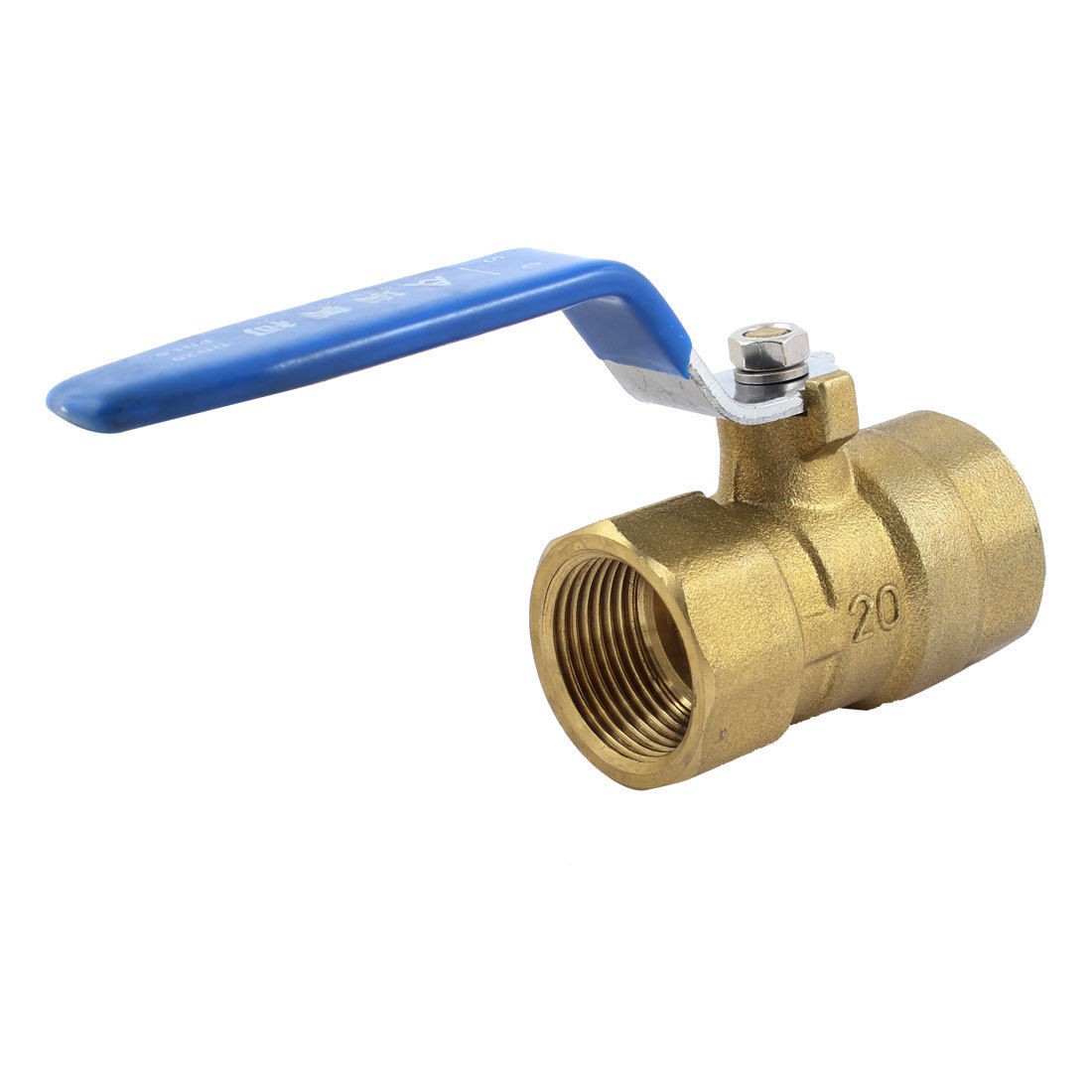 Blue Plastic Coated Lever 3/4"PT Female Thread Brass Ball Valve