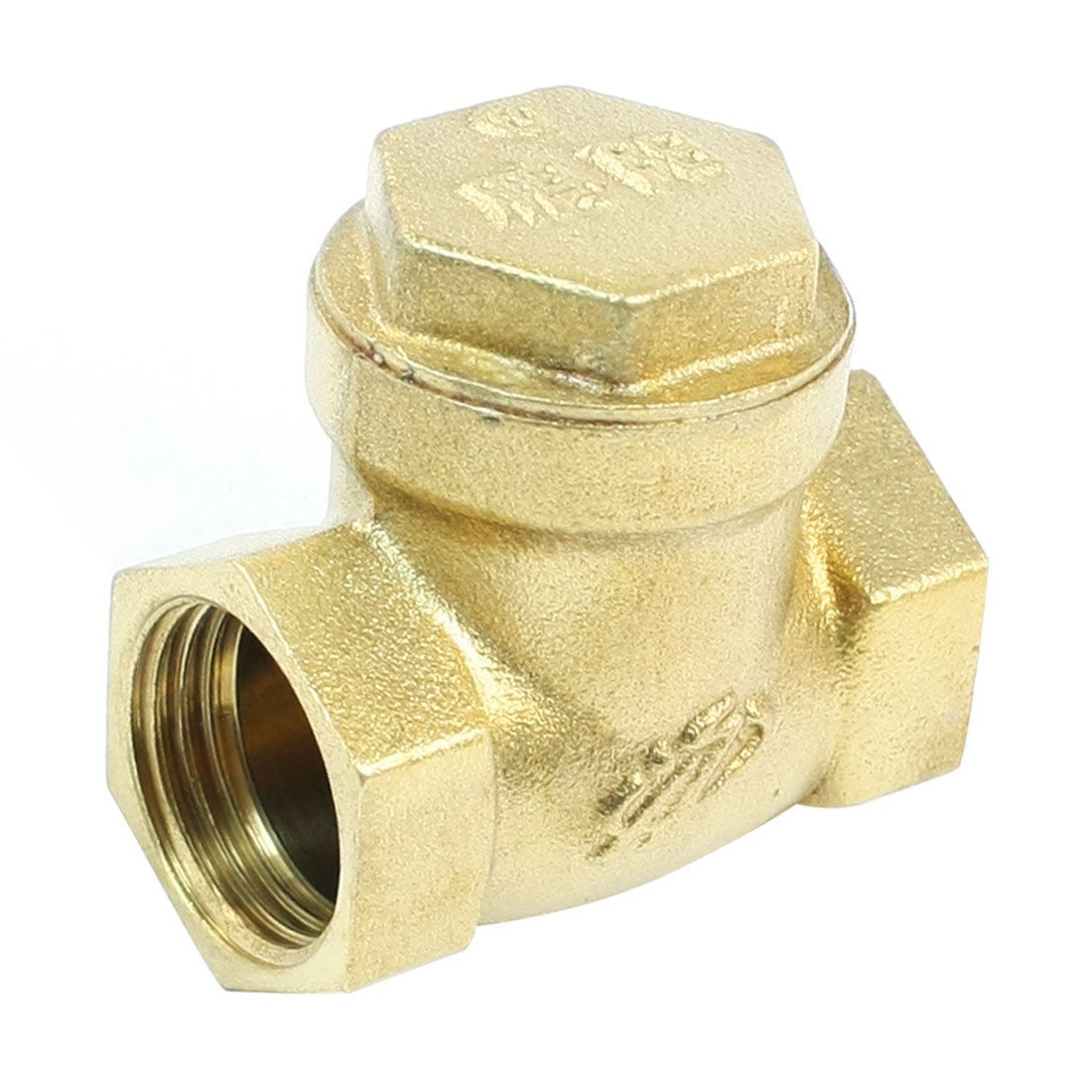 Brass Tone 1/2"PT Female Thread Plumbing Heater Check Valve