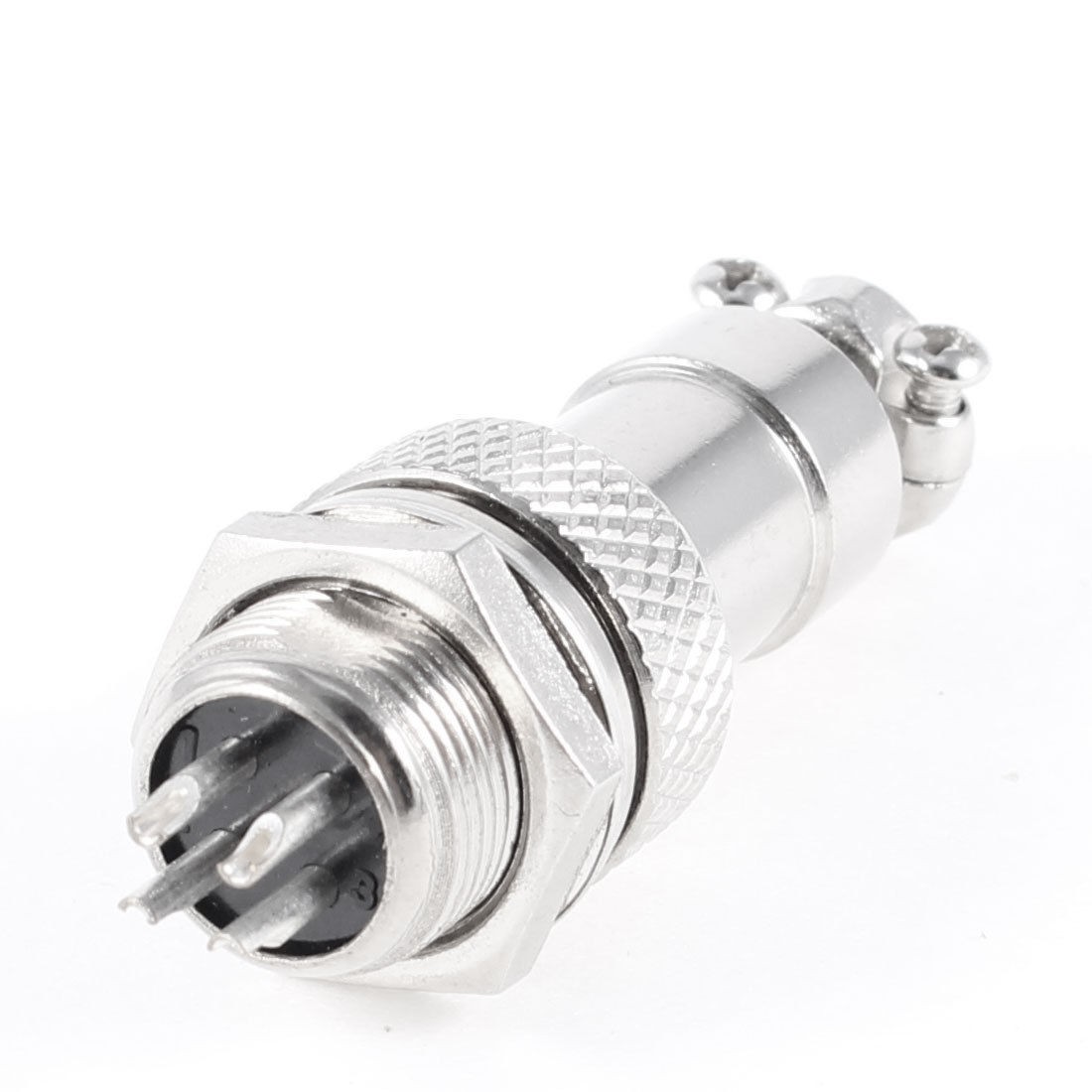 GX12-4 4Pin Male 12mm Screw Mounting Cable Connector Aviation Plug